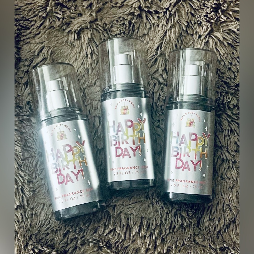NEW Bath & Body Works “Happy Birthday!” Fragrance Spray Minis 2.5 fl oz X3